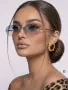 Fendi Дамски Слънчеви Очила С UV400 Защита - Различни Цветове Код SB-18, снимка 8