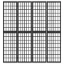 vidaXL Параван за стая, 4 панела, японски стил, 160х170 cм, черен, снимка 3