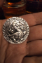 Авторски изумителен сребърен медальон дракон 
