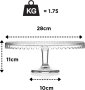 Muldale стъклена поставка за торта - 28 см, снимка 3