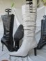 КАТО НОВИ дамски 36 - 37 кожени ботуши- бели,естествена кожа, made in BRAZIL, снимка 15