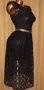 Atmosphere  M Черна дантелена рокля с златист кожен колан, снимка 4