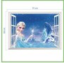 Елза през прозорец Замръзналото Кралство frozen самозалепващ стикер лепенка за стена, снимка 2
