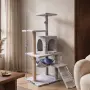 Драскалка за котки XL 125 см, дърво за катерене, с плюшено сизалово въже, драскалка за котки , снимка 6
