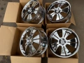 4 бр. чисто нови алуминиеви джанти PHANTOM CHROME 19 цола 5x100 , централен отвор 73.1 , ET40, 8J, снимка 3