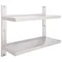 vidaXL Стенен рафт с 2 нива, неръждаема стомана, 100x30 см（SKU: 51047）, снимка 1