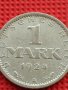 Сребърна монета 1 марка 1924г. Германия Ваймарска република 39615