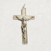 сребърен кръст разпятие православен кръст с Исус - разпятие Христово, снимка 7 - Колиета, медальони, синджири - 31355747
