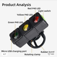 Аварийна мигаща светлина за велосипеди , снимка 1 - Аксесоари за велосипеди - 44761061