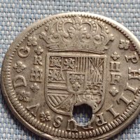 Сребърна монета 2 реала 1723г. Филип пети Сеговия Испания 13683, снимка 6 - Нумизматика и бонистика - 42900075