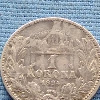 Сребърна монета 0.835 проба 1 крона 1894г. Австро - Унгария Франц Йосиф първи 39633, снимка 2 - Нумизматика и бонистика - 42752326