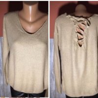 👟⚡️Фешън пуловер в цвят пудра,л размер👉12 лв.💝, снимка 1 - Блузи с дълъг ръкав и пуловери - 31486055