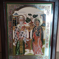 Икона на Св.Киприян и Юстина против магии,уроки и болести, снимка 1 - Икони - 44767353