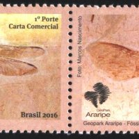 Чисти марки Фауна Насекоми Пеперуда Водно конче 2016 от Бразилия, снимка 1 - Филателия - 39045377