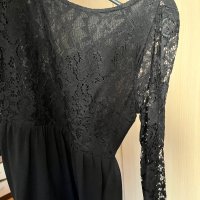 Черна дантелена рокля, снимка 3 - Рокли - 40146483