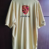 Оригинална жълта тениска Порше Porsche Polo Vintage 3XL, снимка 2 - Тениски - 33970681