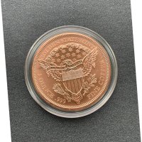 1 oz Golden State Mint Standing Liberty 999 Fine Copper Round, снимка 4 - Нумизматика и бонистика - 44351994