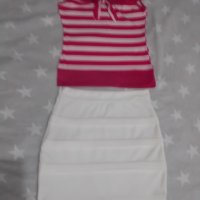 Блуза тип морска ( моряшка в розово), с открити рамене., снимка 1 - Тениски - 37732253