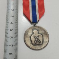 норвежки сребърен медал с маркировка , снимка 4 - Антикварни и старинни предмети - 42138523