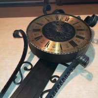 часовник с махало от ковано желязо-70х20см-внос швеицария, снимка 5 - Колекции - 30143549