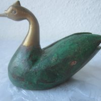 патка бронз и дърво, антика птица, снимка 1 - Статуетки - 40211635