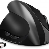 Нова Мишка за лява ръка акумулаторна безжична ергономична вертикална, снимка 1 - Клавиатури и мишки - 34954907