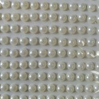 Самозалепващи перли за декорация-бели, снимка 1 - Други - 39524632