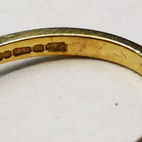 Златен дамски пръстен с планински кристал, снимка 3 - Пръстени - 30091510