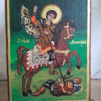 Икона на свети  Димитър, снимка 5 - Икони - 40776391