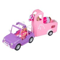 Кукла Барби с джип, каравана и кон, снимка 2 - Кукли - 31280505