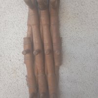 Старинна дървена закачалка (тип хармоника), снимка 2 - Антикварни и старинни предмети - 39794840