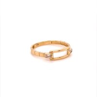 Златен дамски пръстен 1,50гр. размер:56 14кр. проба:585 модел:20105-6, снимка 2 - Пръстени - 42615424