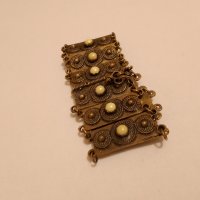 Старинна възрожденска бронзова гривна, снимка 2 - Антикварни и старинни предмети - 42170404