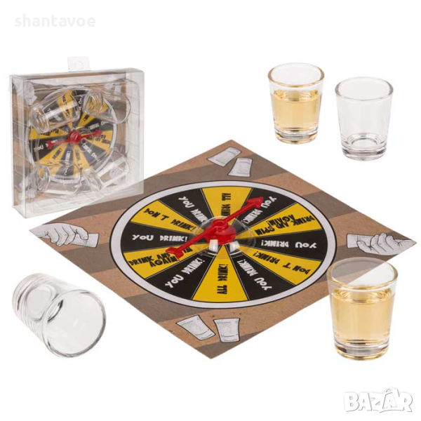 Алкохолна игра с 4 шота и въртележка, снимка 1