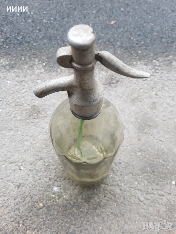 Шише за сода от билюрено стъкло, снимка 1