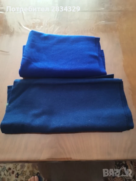 парчета плат сукно, зелено, синьо , снимка 1