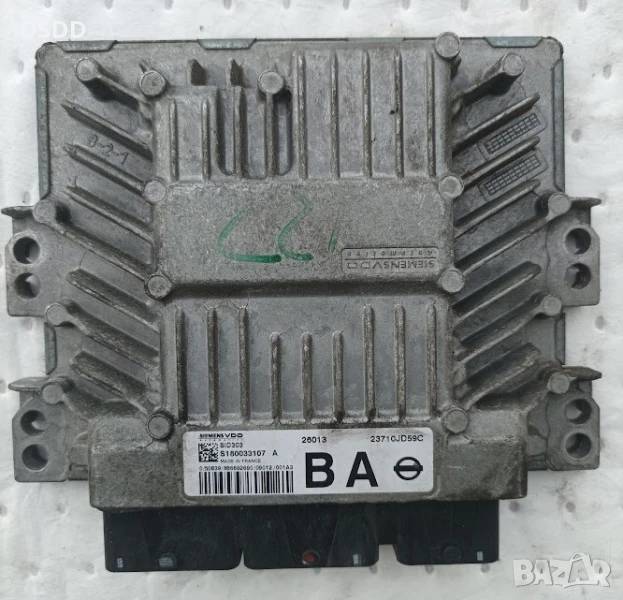 Компютър двигател / ECU 23710JD59C S180033107A SID303 за Nissan Qashqai J10 1.5 DCI, снимка 1