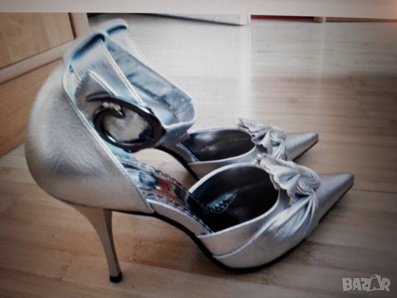 Официални дамски обувки сребристи номер 35, снимка 1