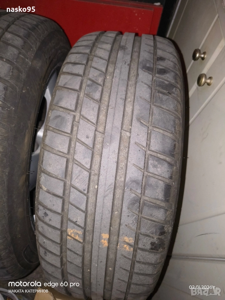 Летни гуми205/55/16 + лети Джанти 16 ки за Тойота 5×114.3 - 16 ки, снимка 1