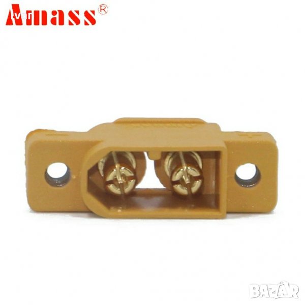 Конектори XT60E-M Male plug Screws Lipo battery mountable connector Brass Gold plated For RC Models , снимка 1