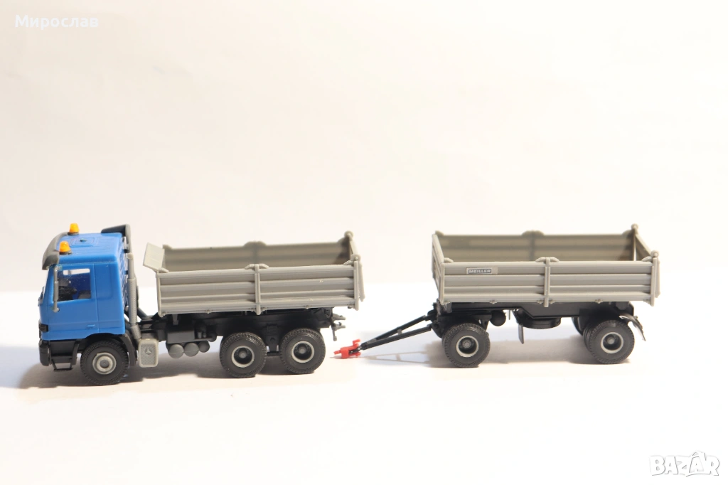 KIBRI H0 1/87 MERCEDES ACTROS САМОСВАЛ ГОНДОЛА КАМИОН МОДЕЛ, снимка 1