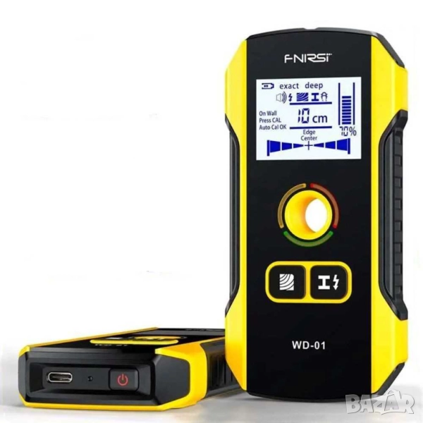 Детектор за кабели и тръби с вградена батерия Fnirsi WD-01, снимка 1