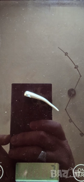 сребърна висулка  рог, снимка 1