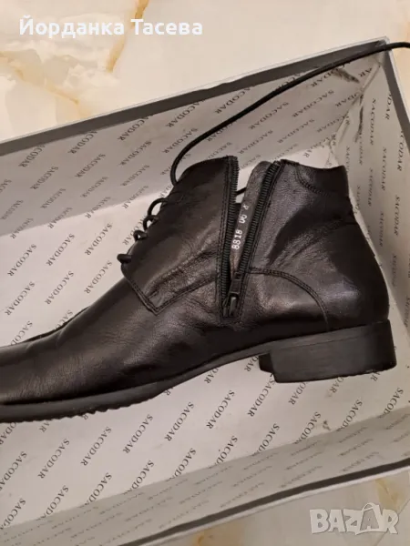 Италиански мъжки боти от естествена кожа , снимка 1