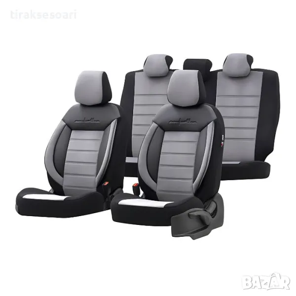 Комплект 4 седалки LUX Сива Тапицерия за седалки Comfortline CMF206, снимка 1
