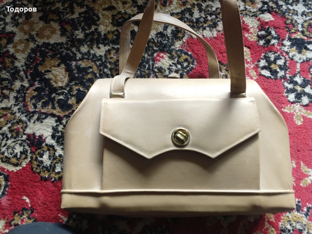 Ретро кожена дамска чантата, снимка 1