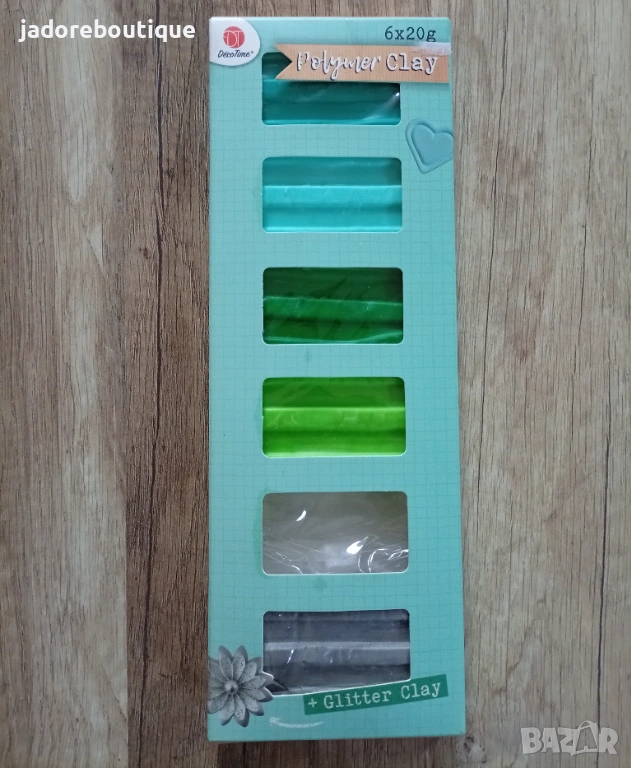 DecoTime Полимерна глина - зелена гама , снимка 1