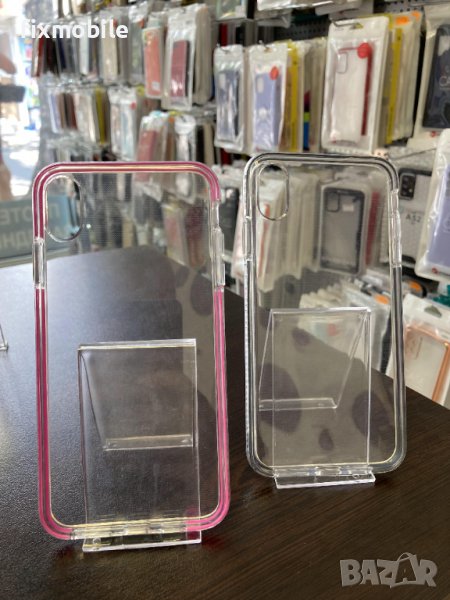 Apple iPhone XS Max Прозрачен кейс с кант, снимка 1