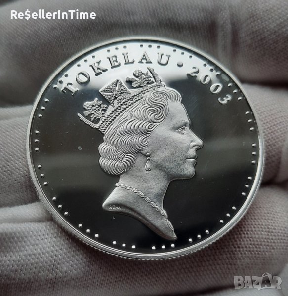 Възпоменателна сребърна монета 5 Tala - Elizabeth II Olympic, снимка 1