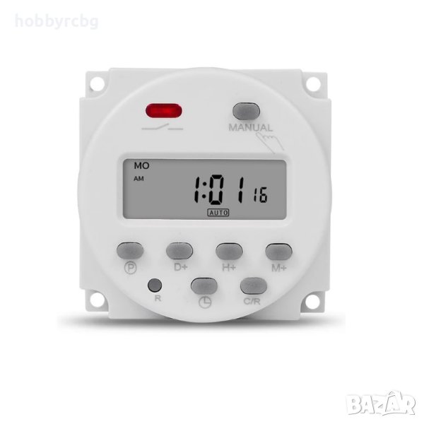 Таймер седмичен програматор за външен монтаж, 12V, 24V или 220V, снимка 1